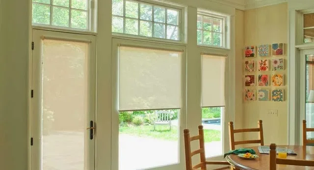 Clear Luxury Drapes Blinds Various Design sunscreen electric blinds  Dooya motor