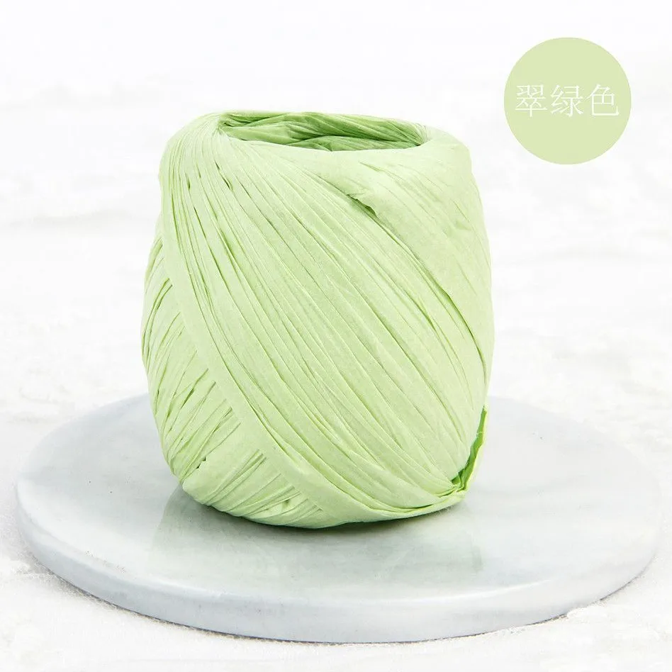 Натуральная рафия, фабрика, оптовая продажа, рулоны изумрудно-зеленого цвета, ПП, рафия, шпагат, бумажная лента для подарочной коробки, упаковка, рафия