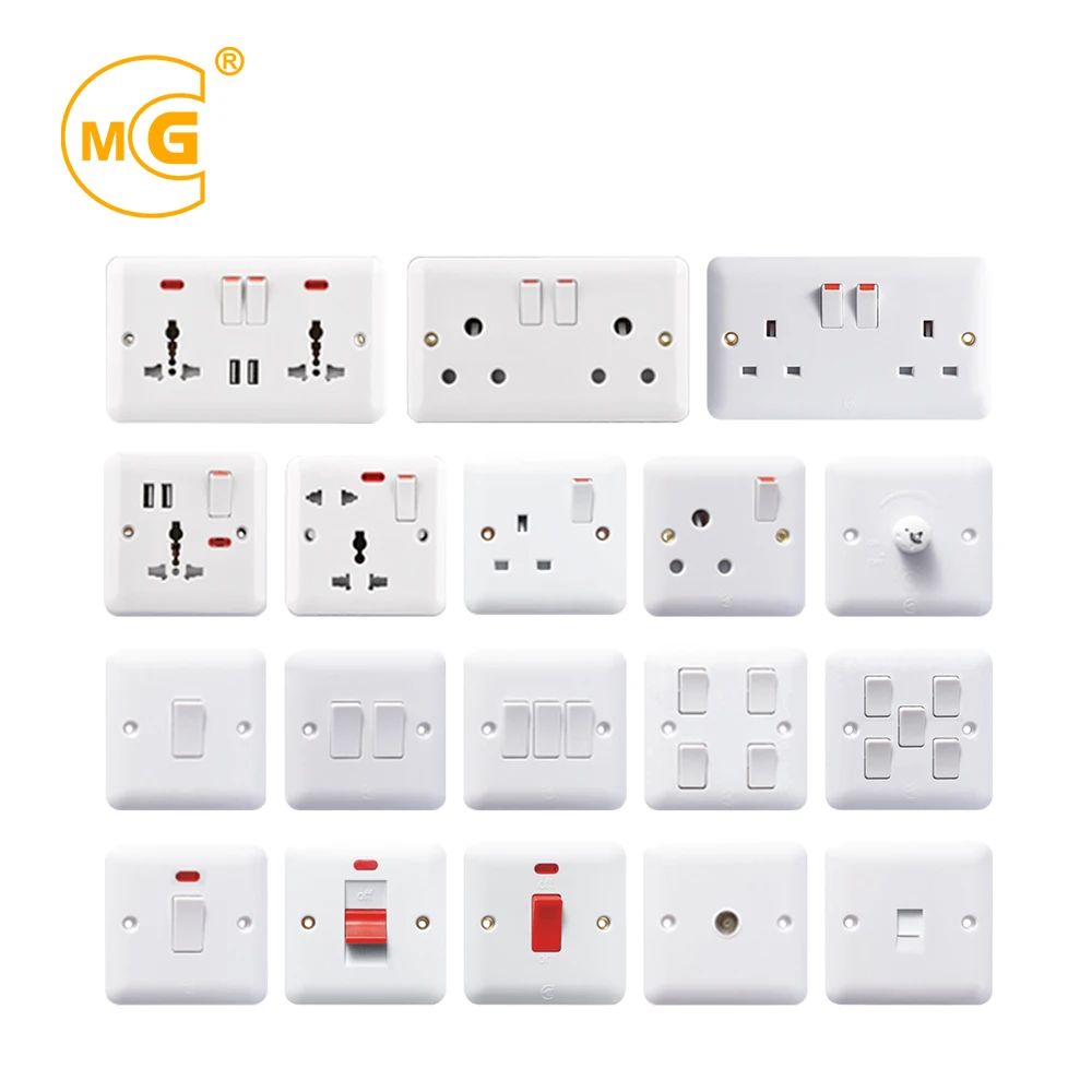 UK power universal electric 230v wall plug socket outlet
