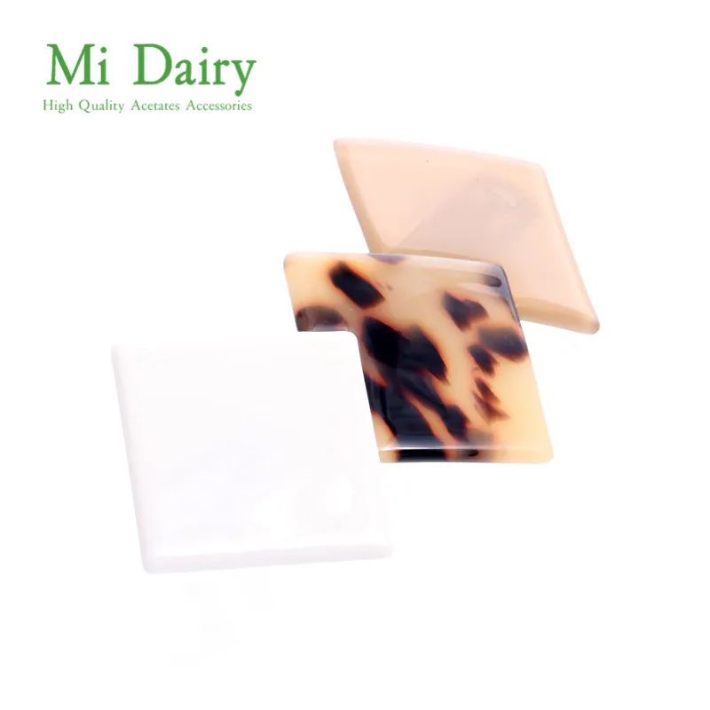 MiDairy Geometric Square Acetate Hair Barrettes Clamp Clips For Women