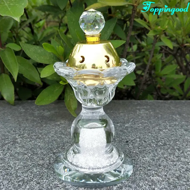 Diamond Filled Crystal Glass Nice Incense Bukhoor / Bakhour Burner