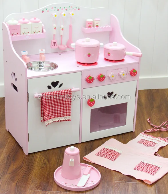 
Cute japanese designs wood kids kitchen set toy 