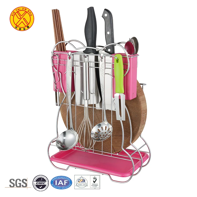 Multipurpose kitchen storage chrome metal stainless steel chopstick spoon holder knife and fork holder