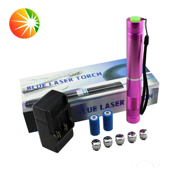 LM808-B blue pointer  for burning match hunting indicator flash light guiderwith box for cutting and light match and cigar