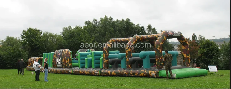 new popular army inflatable obstacle course on sale / inflatable game for kids and adults