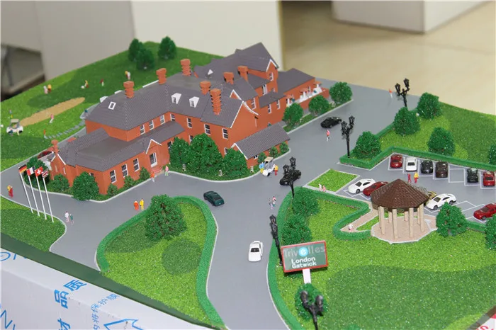 Миниатюрная Архитектурная Модель виллы со светодиодным освещением для продажи, производитель моделей в масштабе