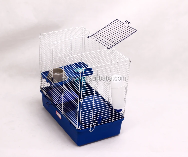 
2 levels ladder metal wire hamster house cage with rolling,bottle,bowls 