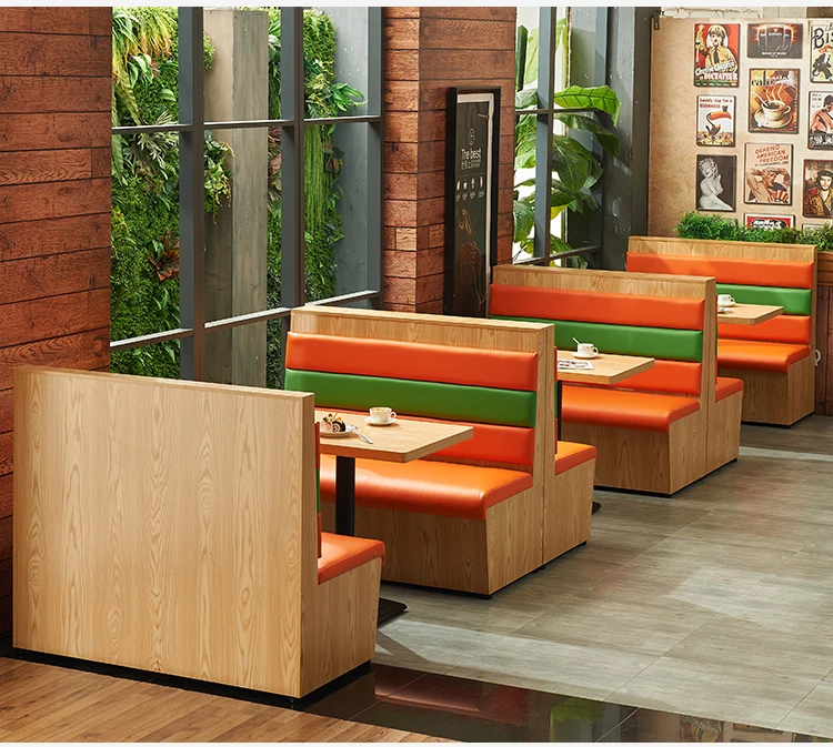 
Restaurant design leather booth sofa made in china 