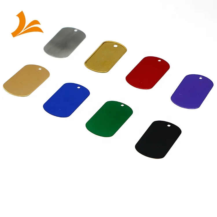 China manufacture customized aluminum anodized colored blank dogtag and bottle opener