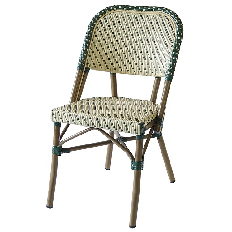 Оптовая продажа 2022, французская уличная плетеная мебель для ресторана, алюминиевый ротанговый бассейн, бамбуковые столовые столы и стулья для бистро