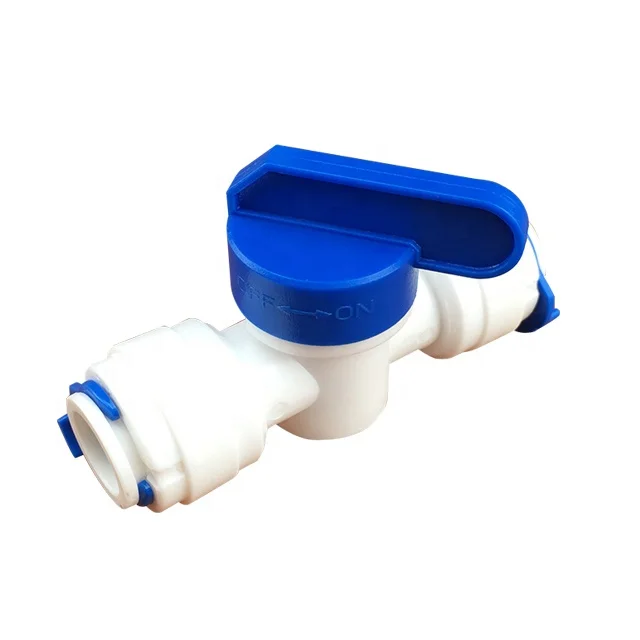 
 Пластиковые фитинги RO запасные части для водяного фильтра шаровой клапан  