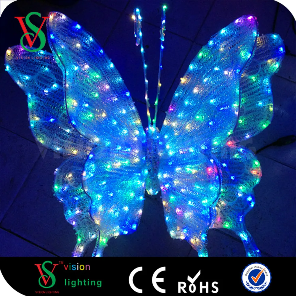 Красочные Декоративные животные светодиодные 3d бабочки мотив свет