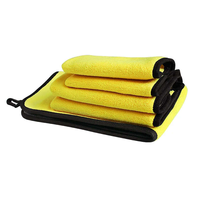 Amazon Hot Sales 100% Microfiber Car Cleaning Towel Coral Fleece Car Wash Towel Coral Velvet Terry Towel
