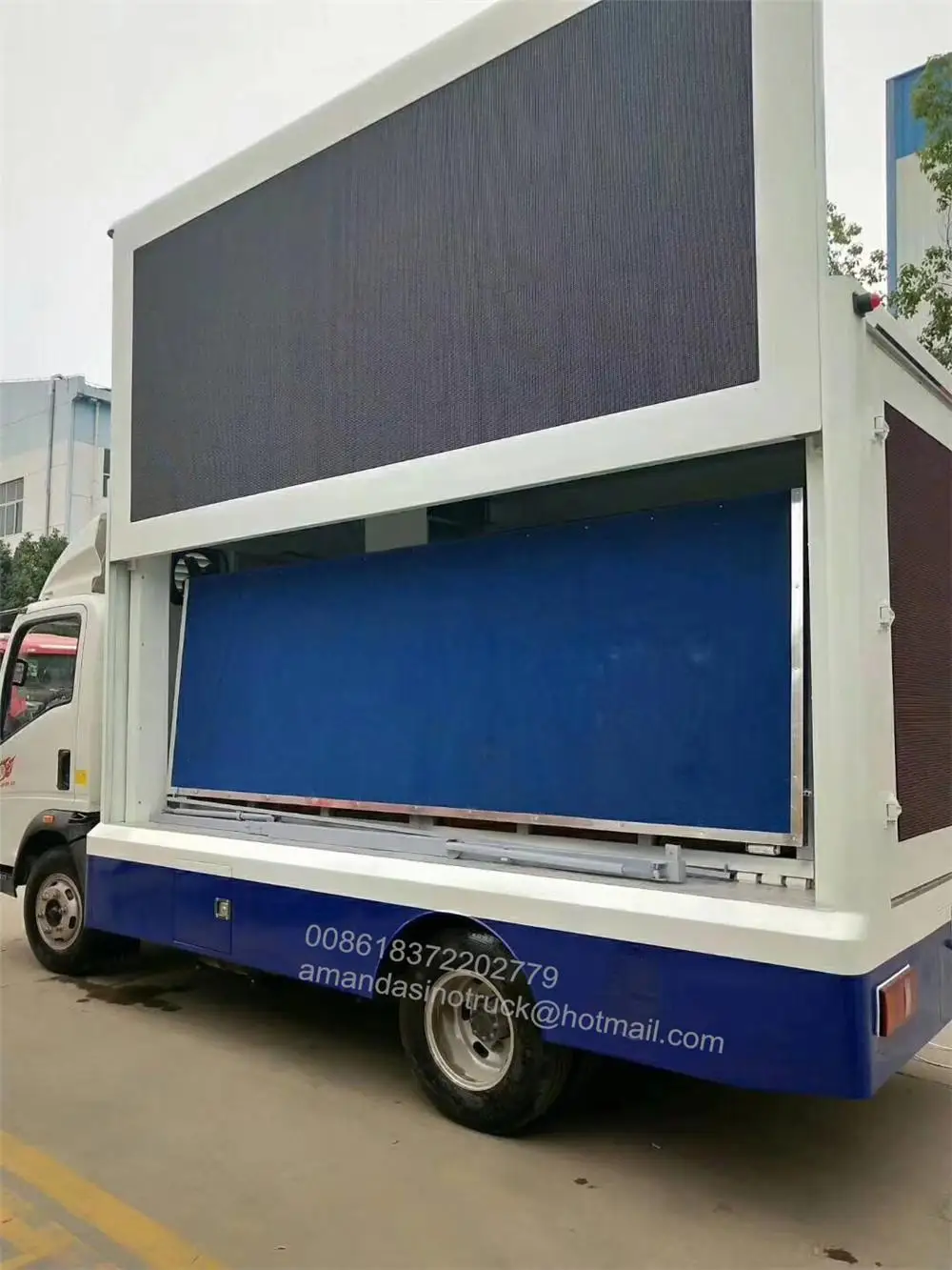 China supplier howo outside waterproof mobile LED billboard advertising truck for sale
