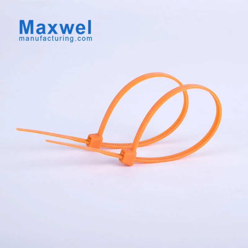 Self-locking flexible security nylon 66 plastic cable ties for cable management