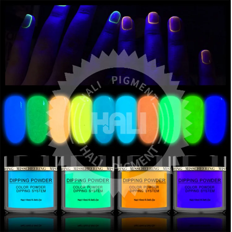 HLD-525 Glow in dark pigment Yellowish Green Glowing powder luminescent pigment luminous powder for painting