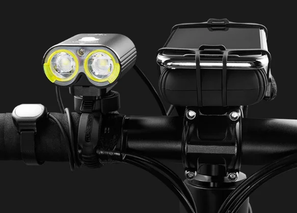 Gacrion Waterproof 1600 Lumen Small  Aluminum Alloy DC Bicycle Lights Accessory Cree LED Cycle Light Bike Front Headlight