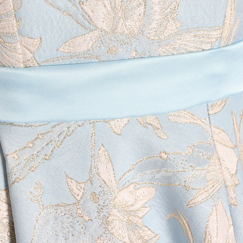 Beautiful cap sleeves long satin party clothes floral printed patterns evening dress