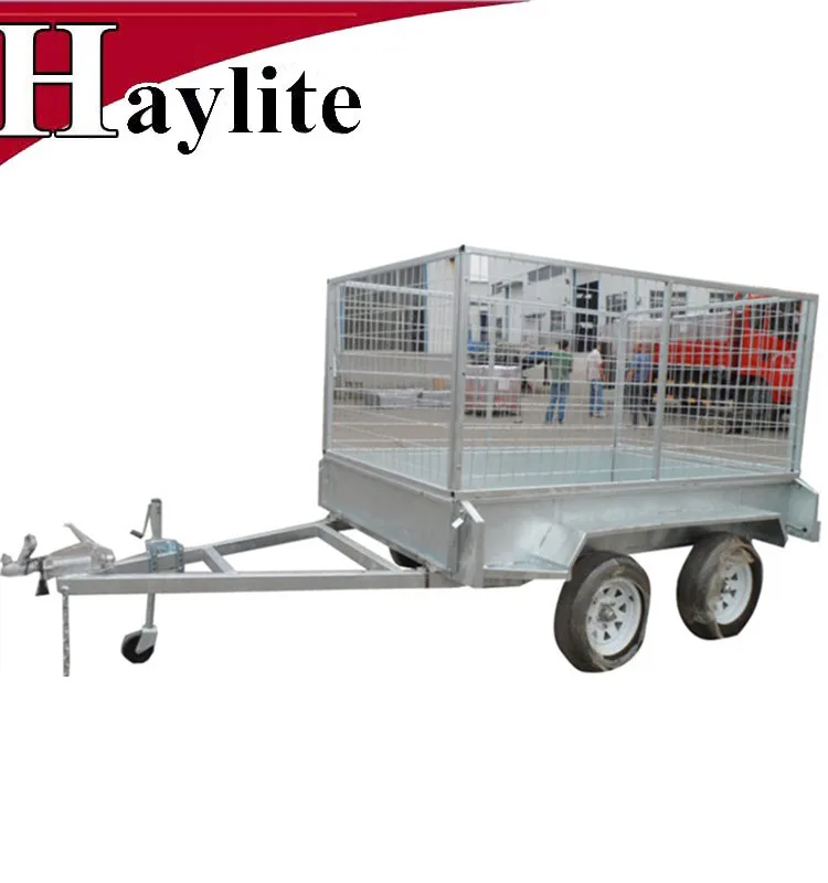 China Galvanized Axle Tipping Box Trailer For Farm Use