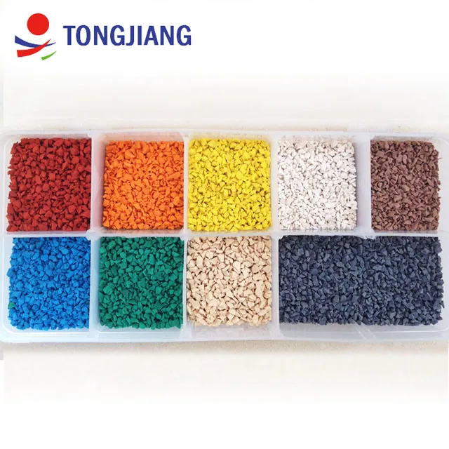 Colored epdm rubber granules for wet pour rubber playground surface