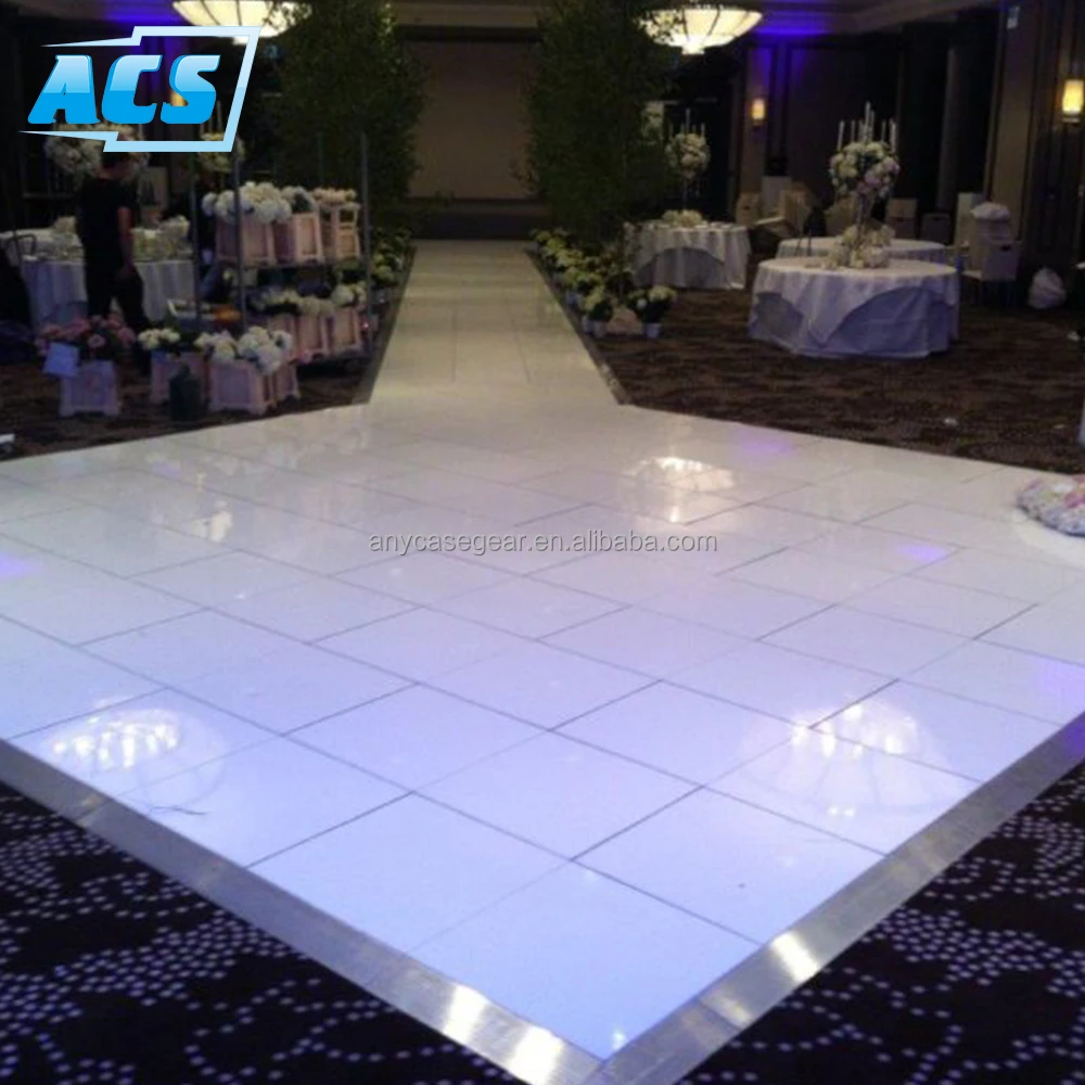 Wedding event outdoor flooring white gloss/High Gloss Wooden Outdoor Portable Dance Flooring