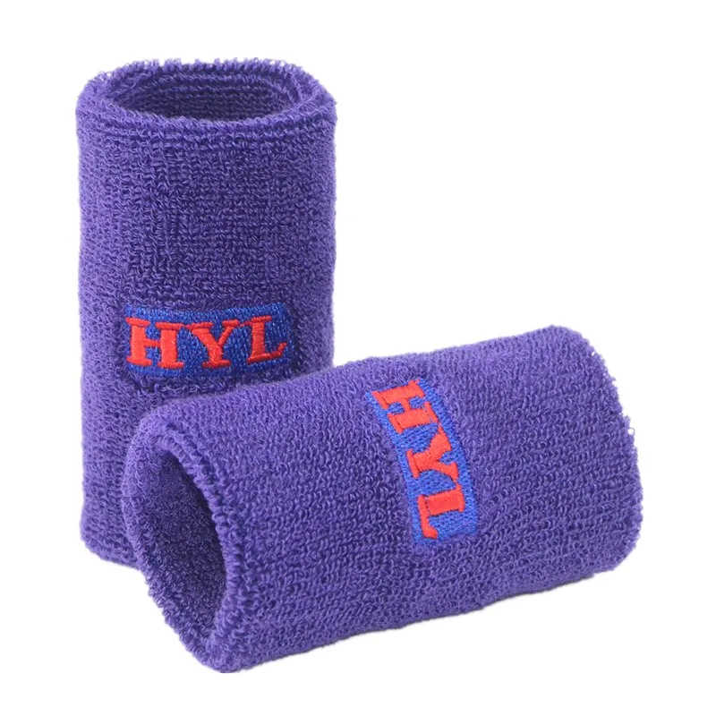 HYL-Towel sports elastic custom embroidery sweatband terry cotton wristband