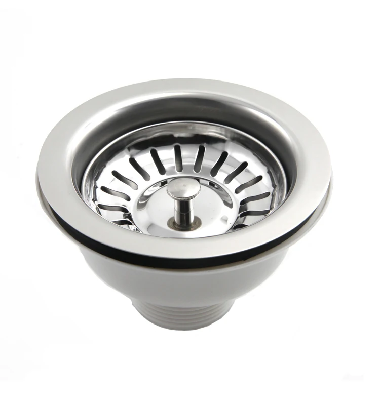 Ningbo Jutye 110mm Plastic Stainless Steel Sink Strainer Drain,Basket Waste Drainer UK AU Standard in sink dish drainer