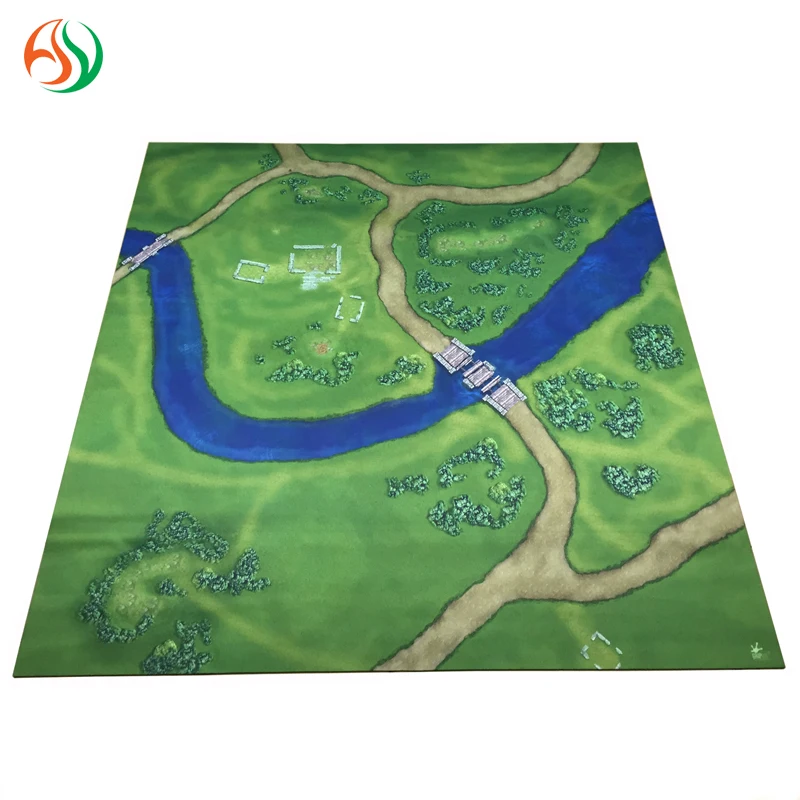 Коврик для настольных игр, прочный складной неопреновый коврик для военных игр, не скользит, 36x36 дюймов, 48x48 дюймов, 48x72 дюймов