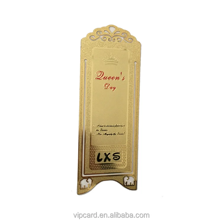 Custom Printing Frosted Gold Cheap Metal Luxury Business Card 0.5mm 0.8mm