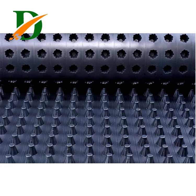 
China landscape drainage board 20mm dimple plastic drain board/dimple for garage projet and roof project 