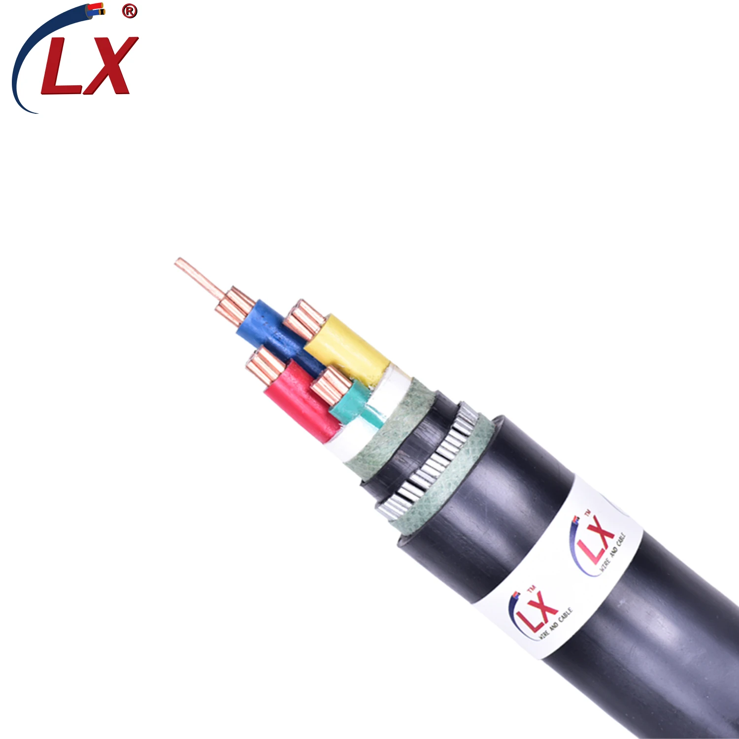 Заводская оптовая цена Низкое напряжение 35 мм 5 медный сердечник бронированный воздушный силовой кабель