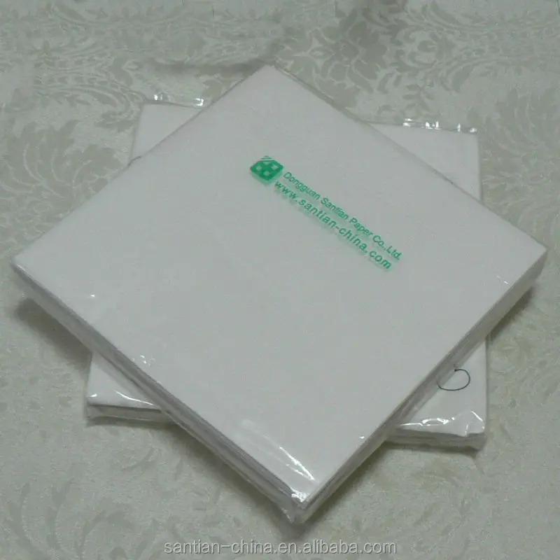 Custom Logo Printed Serviettes White Tissue Napkins Paper Napkins & Serviettes Dinner Napkins 20 Pcs Per Bag or Custom 2-4 Weeks