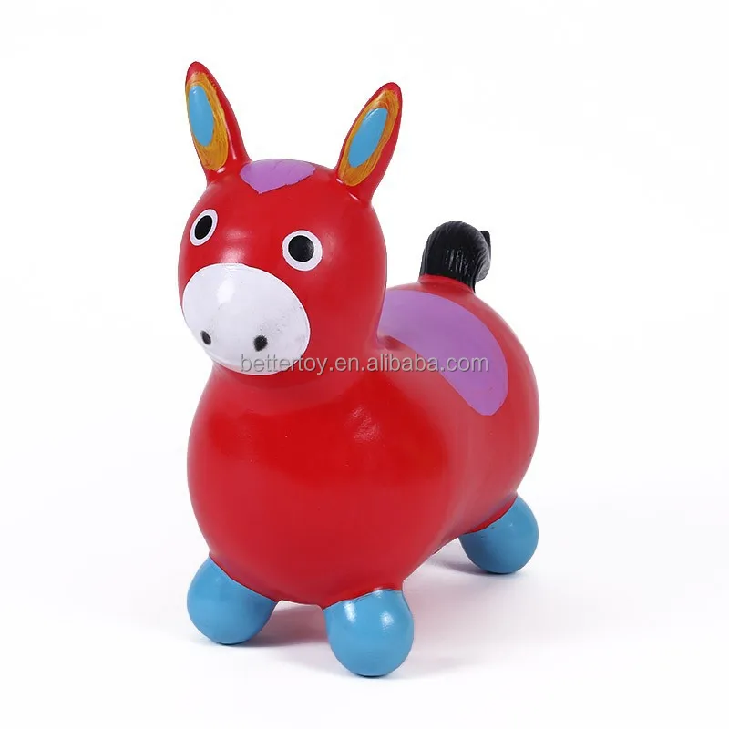Small and inexpensive indoor kids playground plastic inflatable toys jumping horses