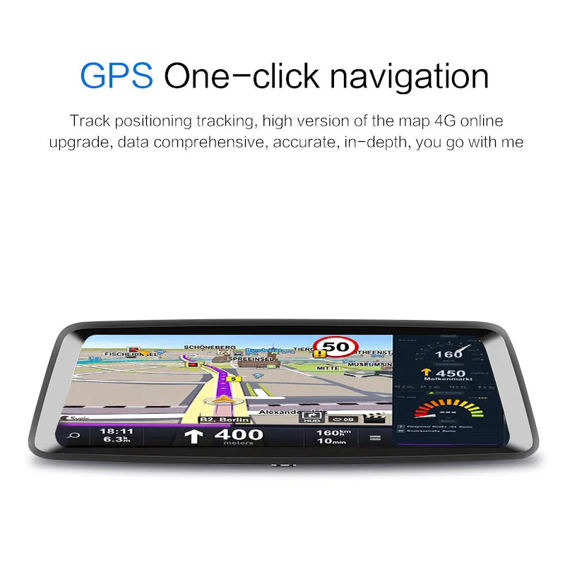 4 г Автомобильный видеорегистратор 10 дюймов Автомобильная камера заднего вида gps-навигации Wi-Fi Live Streaming