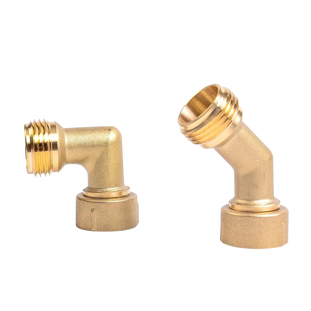 J179 Lead Free Hose Elbow 45 Degree Brass RV Drinking Hose Connector