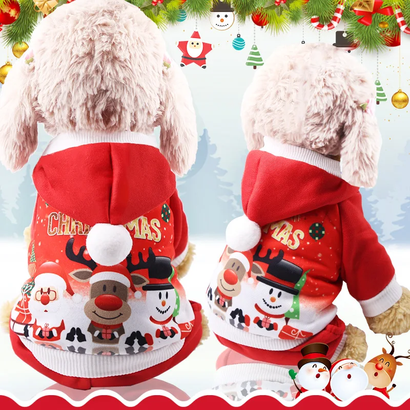 manufacturer wholesale christmas hoodie pet dog clothes