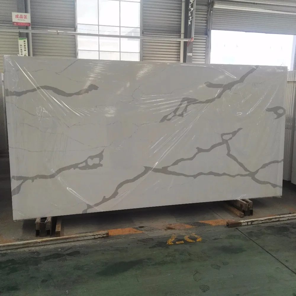 Stellar Blanco white quartz with sparkly mirrors stone