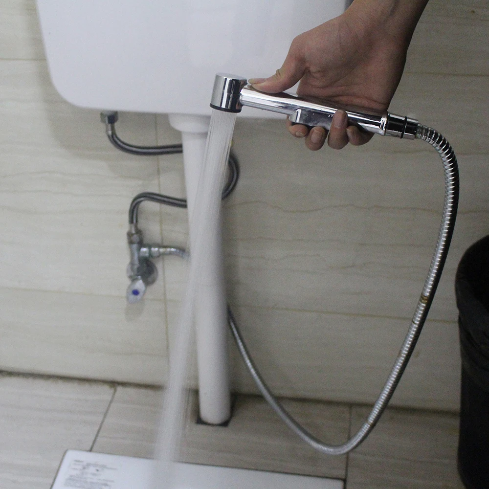 Bathroom Public Wc Water Saving Bidet Sprayer Head Abs Plastic Toilet Cleaning Shattaf