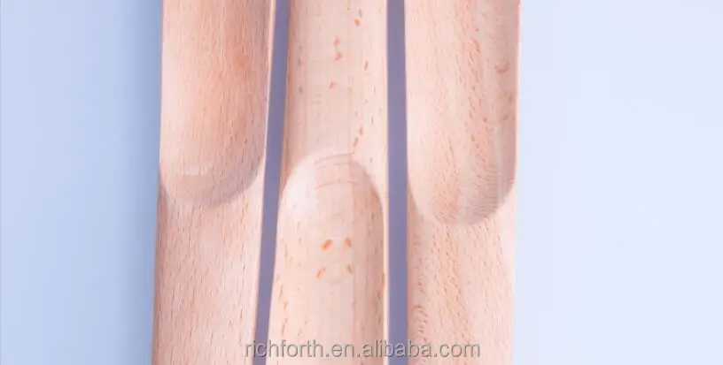 promotional 50cm hanging wooden shoehorn with custom logo