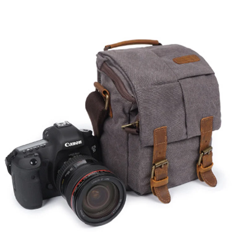 
Retro Waterproof Camera Bag Photography Package Shoulder Case for Micro Single Shoulder Messenger Bag 
