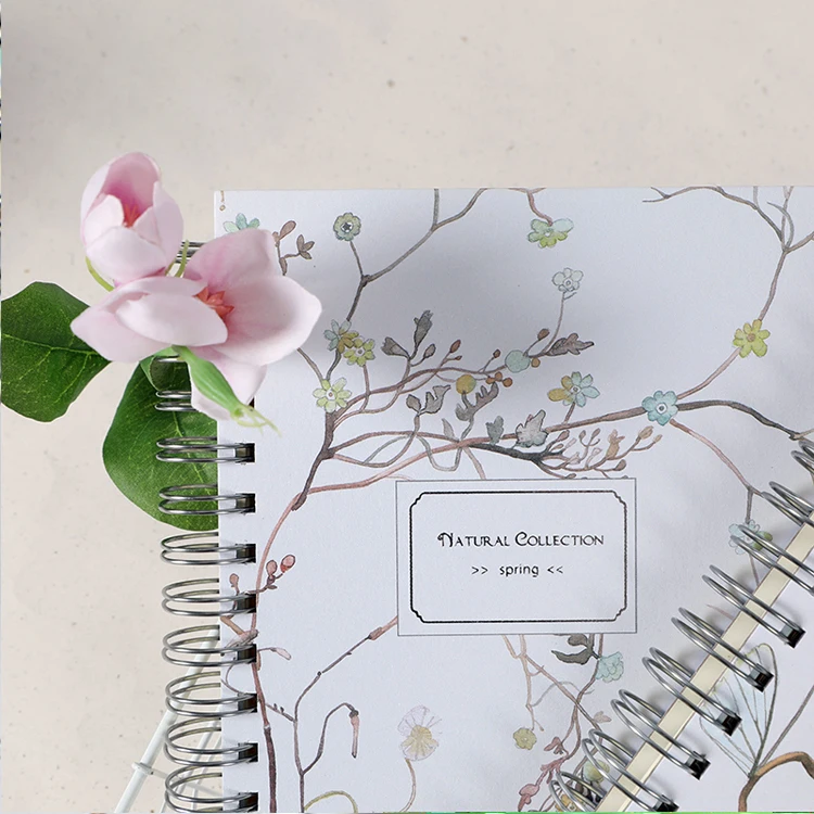 Top Quality  Promotional Printing Factory Classic Premium 120 Pages Double Wire  Paper cover Spirala Notebook