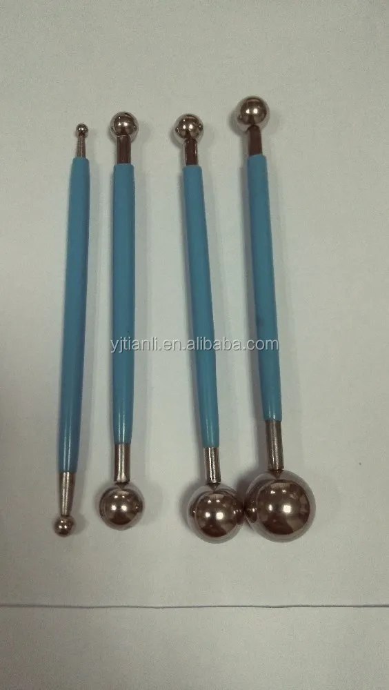 4pcs Metal Ball Cake Decorating Sugarcraft Gumpaste Flower Modelling fondant Mold