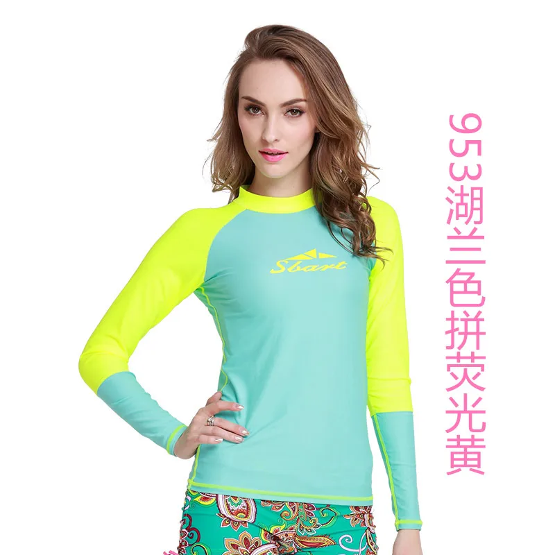 Sbart Women Rash Vest Long Sleeve Swim Shirts Custom Logo Rashie Quick Dry Rashguard UPF50+ Rash Guard for Women