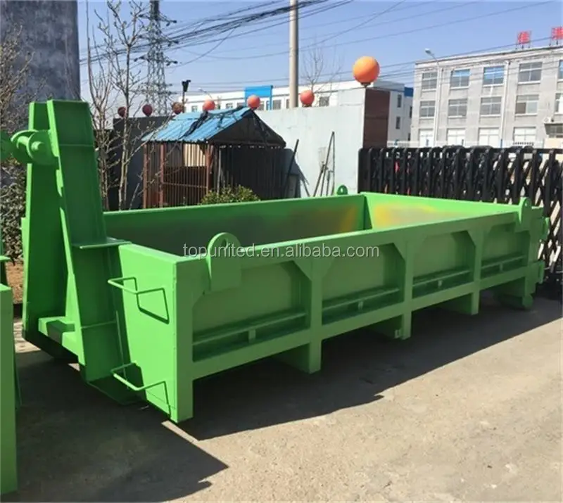 18CBM waste management waste recycling stackable hook lift bin customized hook lift container