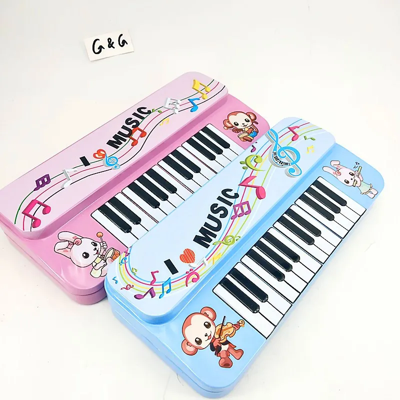 Piano Shape Pencil Box Metal Music Notes Pencil Box