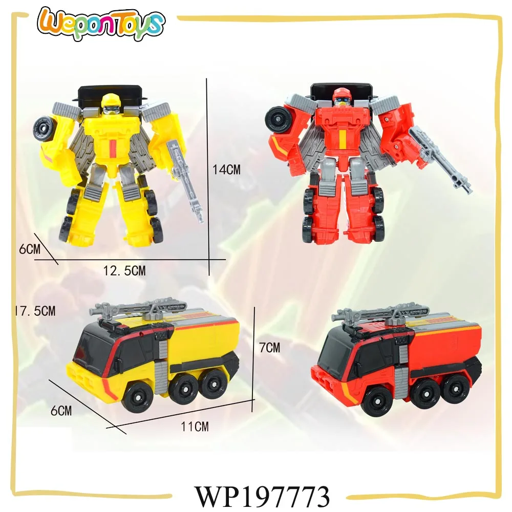 wholesale intelligent collision transform robot with music and light mini metal transform robot car