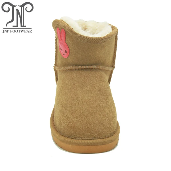 
Winter Ankle Boots Kids Rabbit Warm Snow Boots Outdoor Cute Girls Leather Boots Kids US 