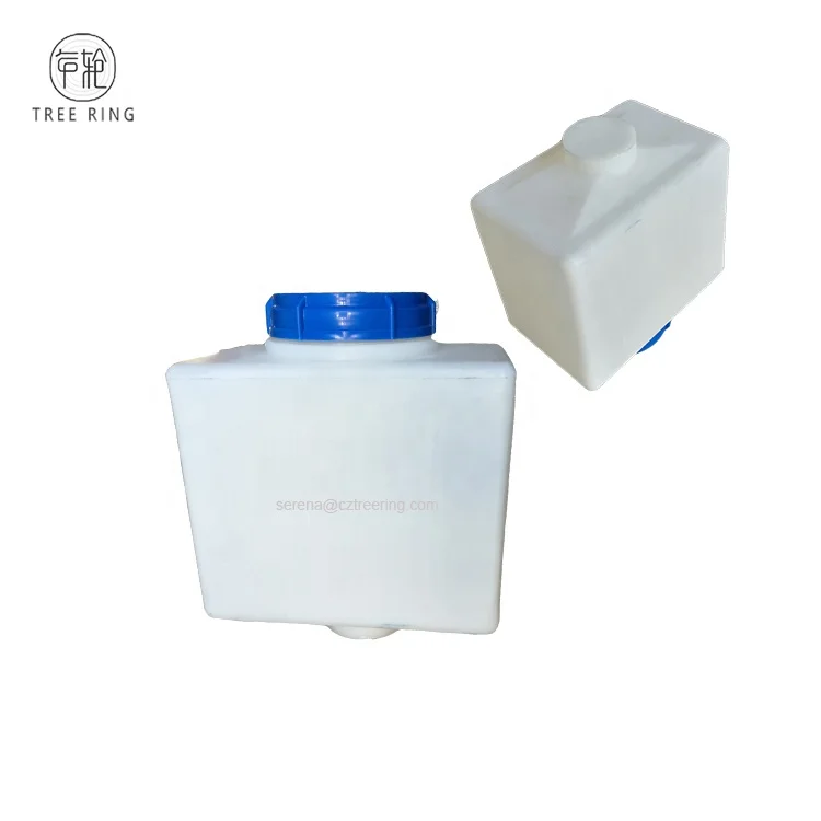 PE Food Grade  20liter Rectangular Cone Bottom Small Dosing Tank For Car Renovation Water Storage