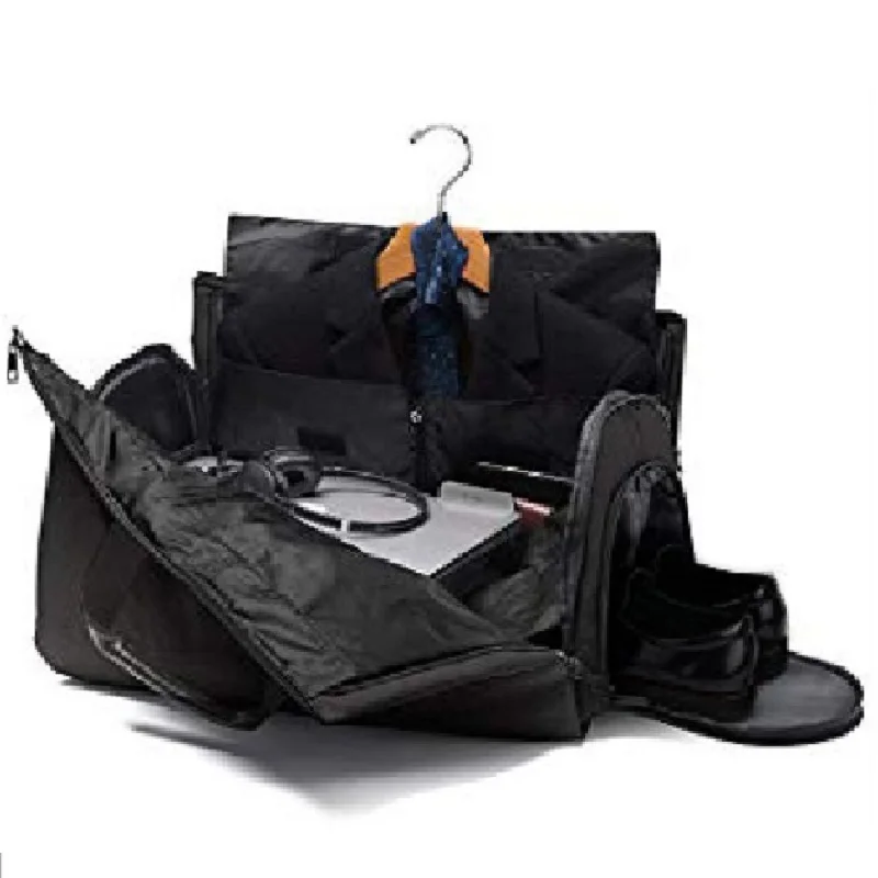 2 in 1 Travelling Bags Luggage Portable Duffel Carry On Suit Garment Bag For Men and Women