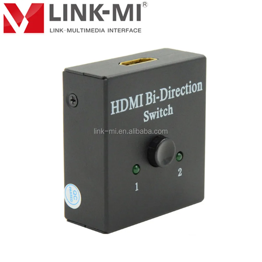 LINK-MI 1x2 HDMI Splitter 2x1 HDMI Switch input/output up to 5 meters AWG26 cable HDMI Bi-direction 3D video Plug & Play